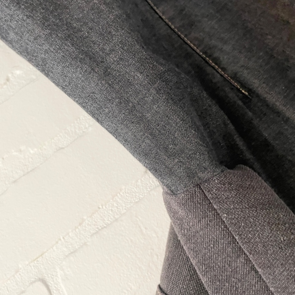 Elisa Cavaletti Klymta Jersey Knit + Denim Blazer Patchwork Asymmetrical Sz M - Picture 11 of 16